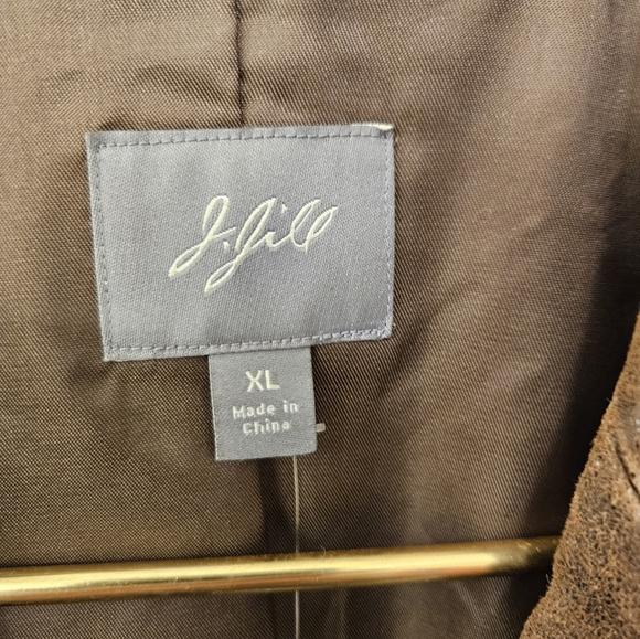 NWT - Suede J. Jill "Dark Chestnut" Rustic Blazer - Size XL - Picture 4 of 14